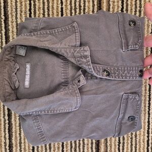 MICHAEL BASTIAN Solid Military Green Cotton Medium Mens Long Sleeve Shirt Jacket